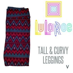 Lularoe Leggings TC Tall and Curvy chevron stripe